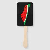 パレスチナ地図スイカの自由の象徴 ハンドファン (正面)