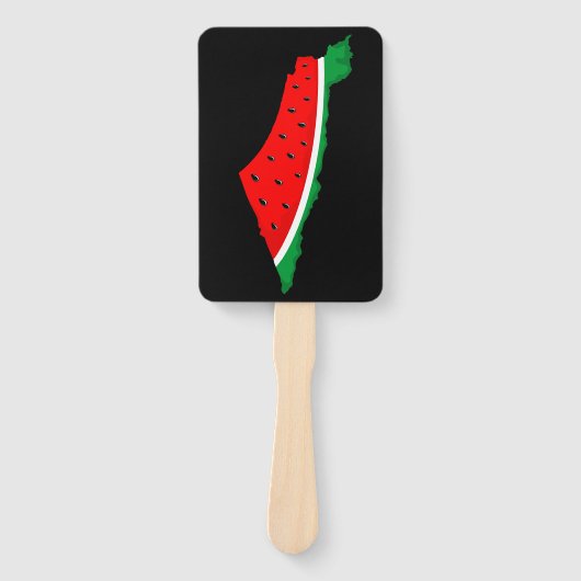 パレスチナ地図スイカの自由の象徴 ハンドファン (正面)