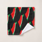 パレスチナ地図スイカの自由の象徴 バスタオルセット (ウォッシュタオル)