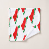 パレスチナ地図スイカの自由の象徴 バスタオルセット (ウォッシュタオル)