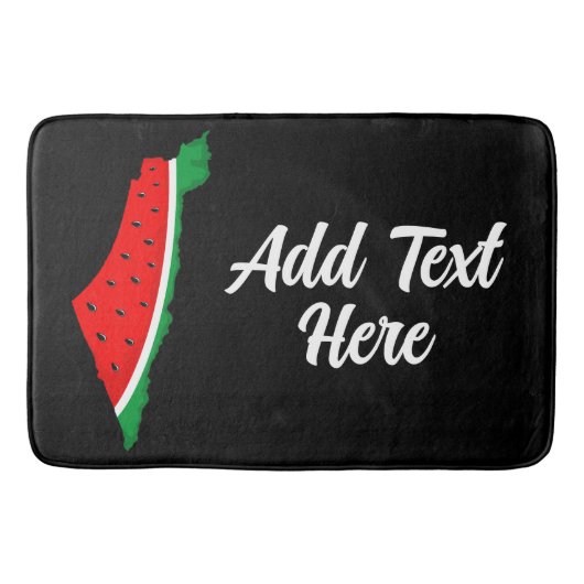 パレスチナ地図スイカの自由の象徴 バスマット (正面)