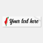 パレスチナ地図スイカの自由の象徴 バンパーステッカー (正面)