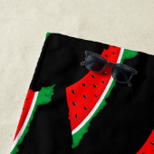 パレスチナ地図スイカの自由の象徴 ビーチタオル (インサイチュ)