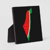 パレスチナ地図スイカの自由の象徴 フォトプラーク (正面)