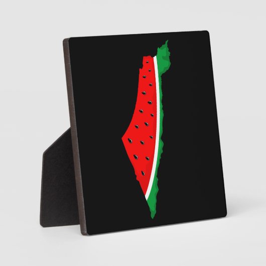 パレスチナ地図スイカの自由の象徴 フォトプラーク (正面)