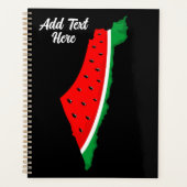 パレスチナ地図スイカの自由の象徴 プランナー手帳 (正面)