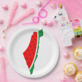 パレスチナ地図スイカの自由の象徴 ペーパープレート (パーティー)