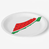 パレスチナ地図スイカの自由の象徴 ペーパープレート (アングル)