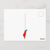 パレスチナ地図スイカの自由の象徴 ポストカード (裏面)