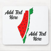 パレスチナ地図スイカの自由の象徴 マウスパッド (正面)