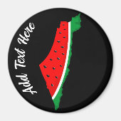 パレスチナ地図スイカの自由の象徴 マグネット (正面)