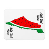 パレスチナ地図スイカの自由の象徴 マグネット (横)
