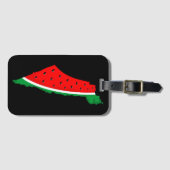 パレスチナ地図スイカの自由の象徴 ラゲッジタグ (正面横)
