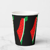 パレスチナ地図スイカの自由の象徴 紙コップ (裏面)