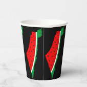 パレスチナ地図スイカの自由の象徴 紙コップ (右)