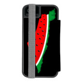 パレスチナ地図スイカの自由の象徴 INCIPIO iPhoneウォレットケース (フォリオ裏面)