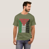 パレスチナ地図Tシャツ - 停戦Tシャツ Tシャツ (正面フル)