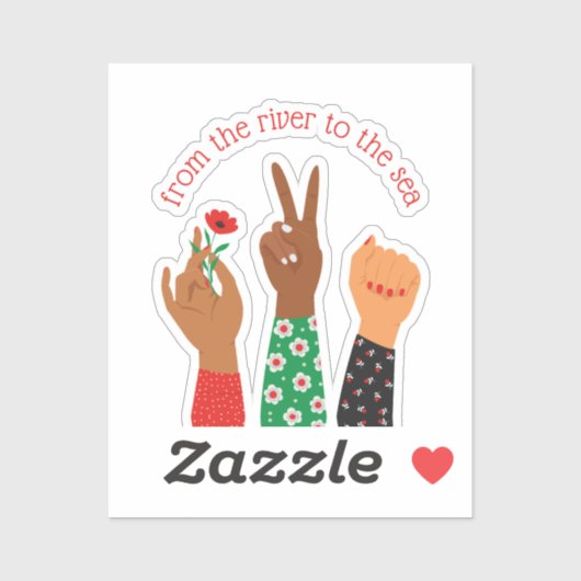 パレスチナ女性支援カスタム文字 シール (シート)