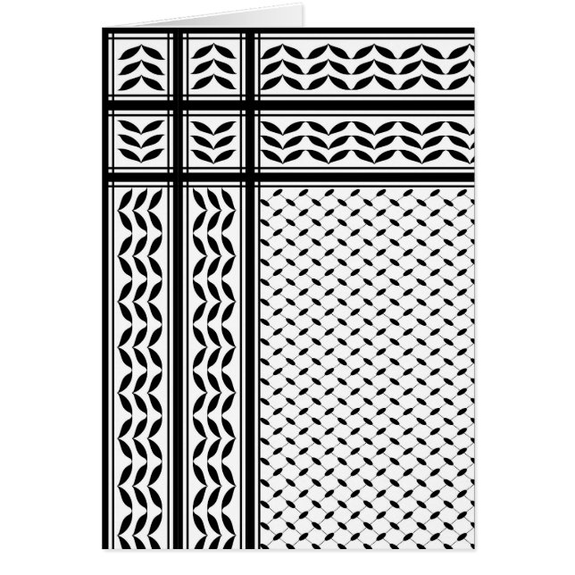 パレスチナ抵抗パターンのケフィエ記号 (正面)