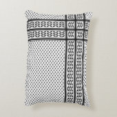 パレスチナ抵抗パターンのケフィエ記号 アクセントクッション (裏面(縦))