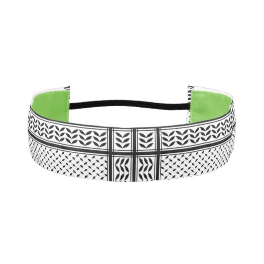 パレスチナ抵抗パターンのケフィエ記号 アスレチックヘッドバンド (正面)