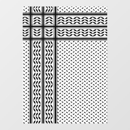 パレスチナ抵抗パターンのケフィエ記号 ウィンドウサイン (シート)