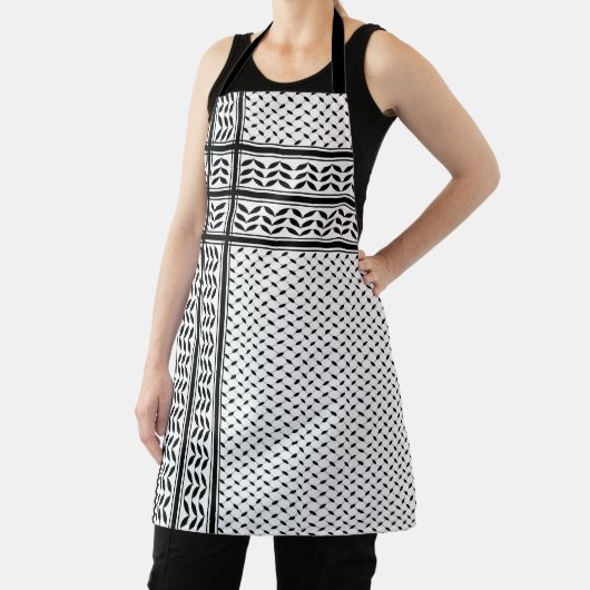 パレスチナ抵抗パターンのケフィエ記号 エプロン (インサイチュ)