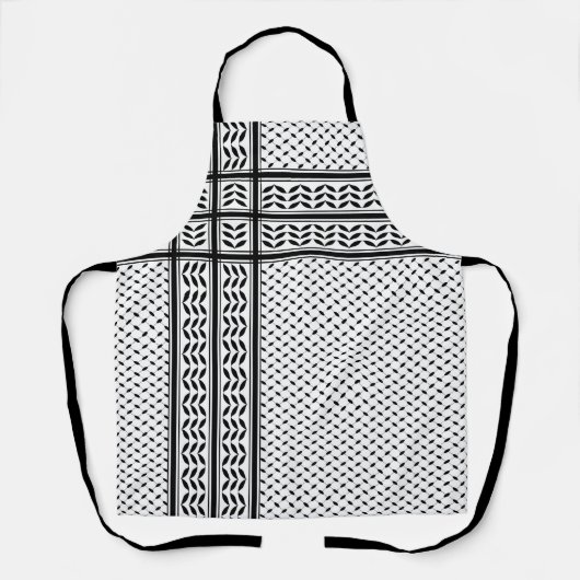 パレスチナ抵抗パターンのケフィエ記号 エプロン (正面)