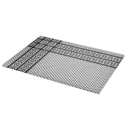 パレスチナ抵抗パターンのケフィエ記号 カッティングボード (角)