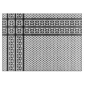 パレスチナ抵抗パターンのケフィエ記号 カッティングボード (正面)