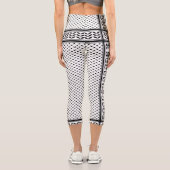 パレスチナ抵抗パターンのケフィエ記号 カプリレギンス (裏面)