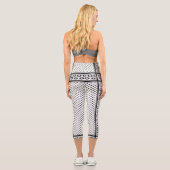 パレスチナ抵抗パターンのケフィエ記号 カプリレギンス (裏面)