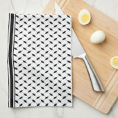 パレスチナ抵抗パターンのケフィエ記号 キッチンタオル (四つ折り)