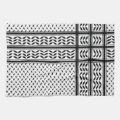 パレスチナ抵抗パターンのケフィエ記号 キッチンタオル (横)