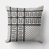 パレスチナ抵抗パターンのケフィエ記号 クッション (正面)