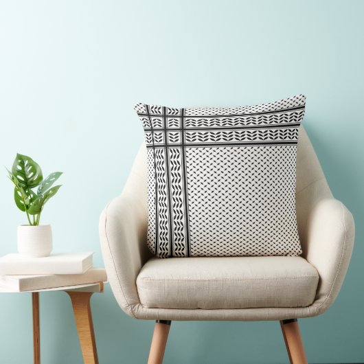 パレスチナ抵抗パターンのケフィエ記号 クッション (椅子)