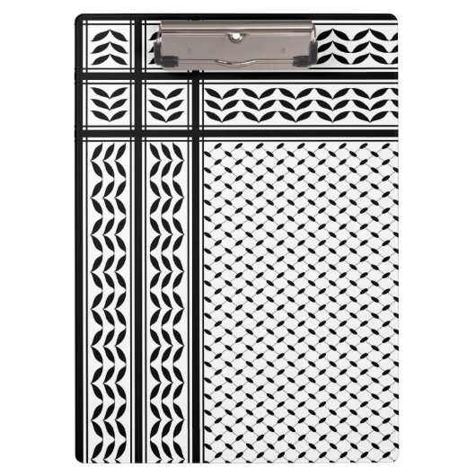 パレスチナ抵抗パターンのケフィエ記号 クリップボード (正面)