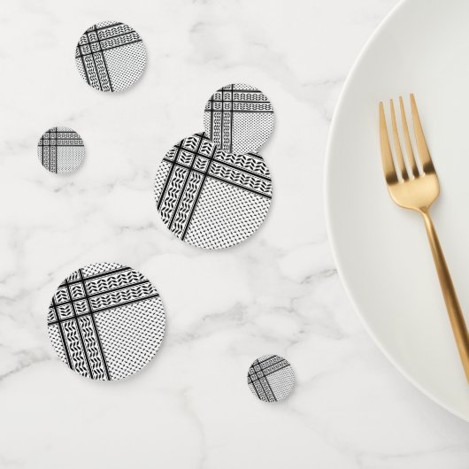 パレスチナ抵抗パターンのケフィエ記号 コンフェッティ (グループ)