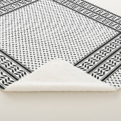 パレスチナ抵抗パターンのケフィエ記号 シェルパブランケット (3/4)