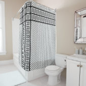 パレスチナ抵抗パターンのケフィエ記号 シャワーカーテン (インサイチュ)