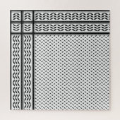 パレスチナ抵抗パターンのケフィエ記号 ジグソーパズル (縦)