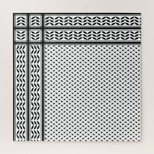 パレスチナ抵抗パターンのケフィエ記号 ジグソーパズル (縦)