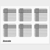 パレスチナ抵抗パターンのケフィエ記号 スクエアシール (シート)