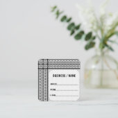 パレスチナ抵抗パターンのケフィエ記号 スクエア名刺 (スタンド正面)