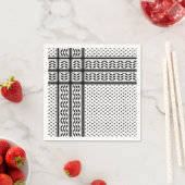 パレスチナ抵抗パターンのケフィエ記号 スタンダードカクテルナプキン (インサイチュ)