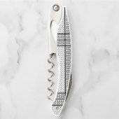 パレスチナ抵抗パターンのケフィエ記号 ソムリエナイフ (正面)