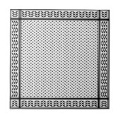 パレスチナ抵抗パターンのケフィエ記号 タイル (正面)