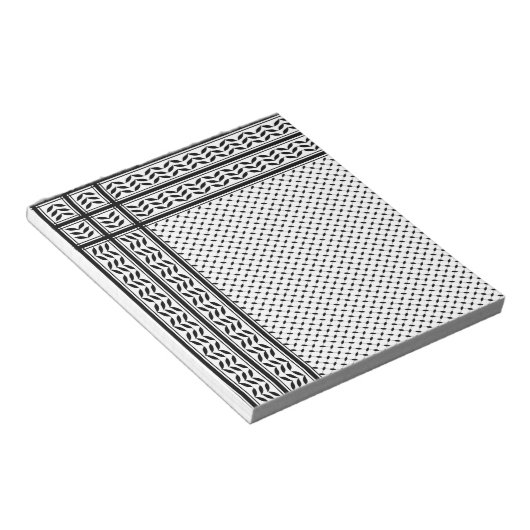 パレスチナ抵抗パターンのケフィエ記号 ノートパッド (アングル)