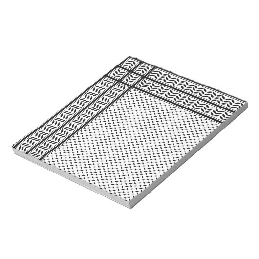 パレスチナ抵抗パターンのケフィエ記号 ノートパッド (回転)