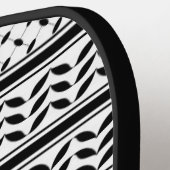 パレスチナ抵抗パターンのケフィエ記号 ピックルボールラケット (左詳細)